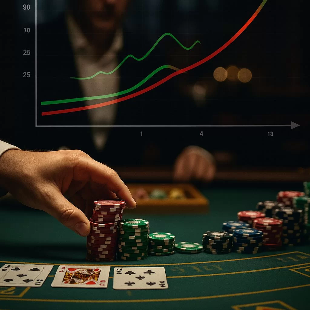 لاعبو البلاك جاك يستخدمون استراتيجية مارتينجال