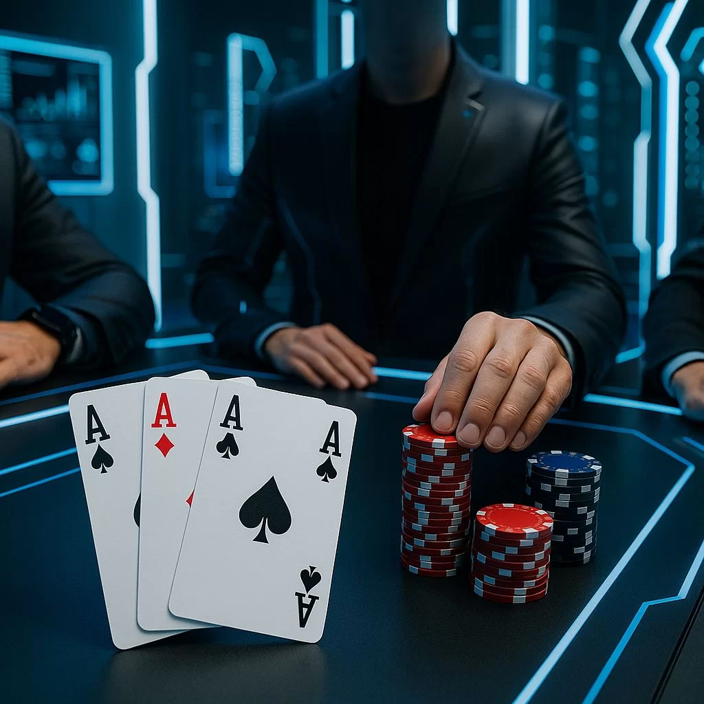 لاعبون يلعبون ألعاب ورق تعتمد على المهارة