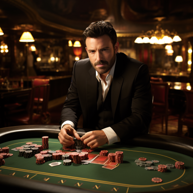 Ben Affleck plays blackjack