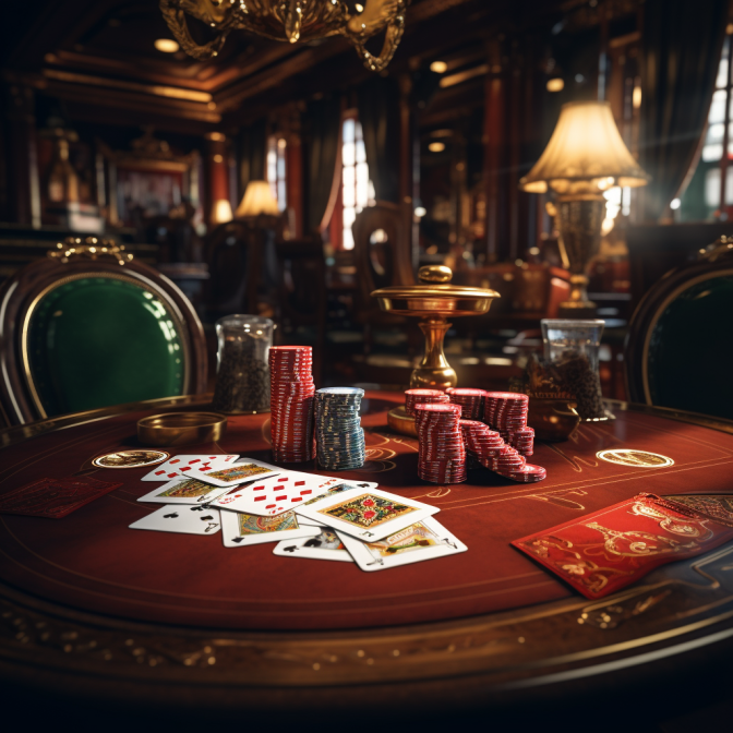 baccarat cards on the table